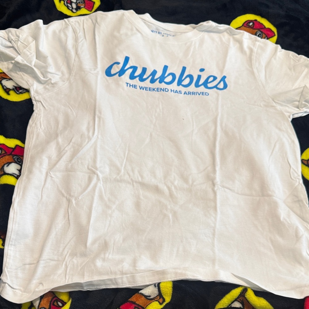 Chubbies Men’s  White and Blue Graphic Tee